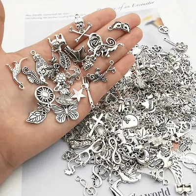 Tibetan Silver Charms Pendants Jewellery Necklace Gift DIY Making Crafts Colour • £4.29