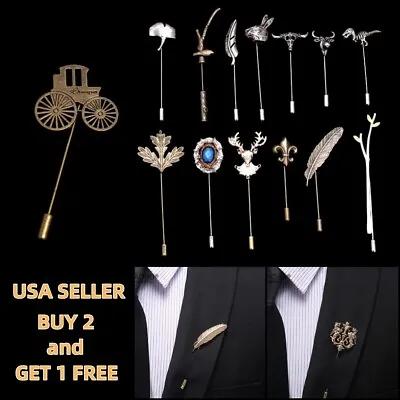 Men's Brooch Lapel Badge Suit Pin Chest Metal Collar Pin Accessories • $4.99