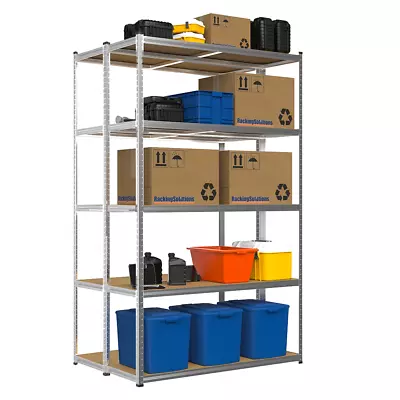 2 X Galvanised Shelving | Garage Unit Storage Racking Heavy Duty Shelves 200kg • £114.99