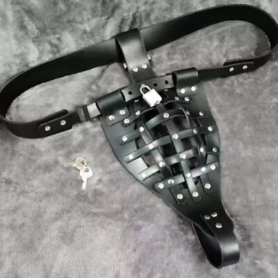 Chastity Belt Device Underpant Panty Male Harness SM Bondage Underwear Lockable • £12.71