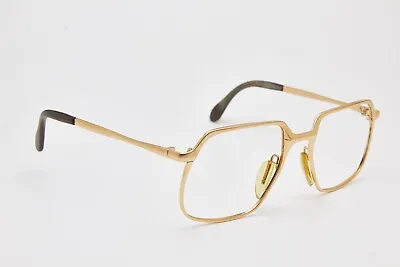 MARWITZ Glasses Golden Frame Golden Glasses Aviator Vintage 80s Eyeglasses Big • $115