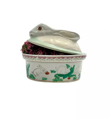 Rabbit Ceramic Lidded Dish Bunny Design Tureen Kitchen Dinning Easter Decor • $165