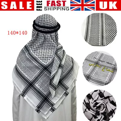 Shemagh Keffiyeh Scarf Arab Palestine Mens Women Palestinian Head Neck Wrap New • £8.49