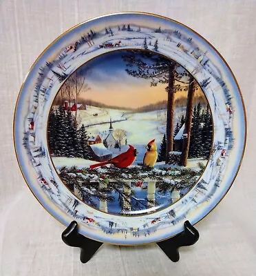 Bradford Exchange Winter Cardinals Collector Plate  Evening In Pinegrove  1993 • £8.69