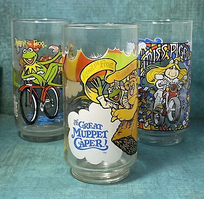 Lot Of 3 - 1981 McDonald's Glasses - The Great Muppet Caper - Fozzie Piggy Gonzo • $24.73