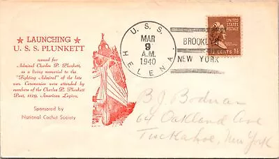 USS Helena - 3.9.1940 - USS Plunkett Launched / Brooklyn Ny - F45545 • $3.99