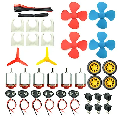 6 Set DC Motors Kit Mini Electric Hobby Motor 3V -12V 25000 RPM Strong Magnetic • $10.99