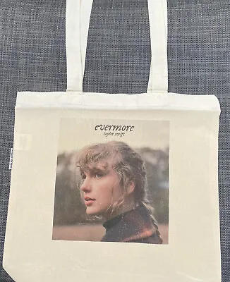 Taylor Swift Evermore Cover  Tote Bag   Wash Shop Grocery Lunch Music Overnight • $16.99