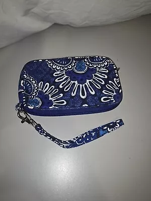 Vera Bradley Tech Case Wristlet Phone Case Wallet In Blue Tapestry *retired* • $16