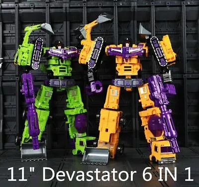 6 In 1 Devastator Deformable Robot GT Engineering Action Figure 11  Truck Toys • $31.99