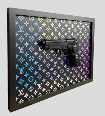 Louis Vuitton Artwork Picture Picture Hologram Gun Art Idea Signed Gift • £301.15