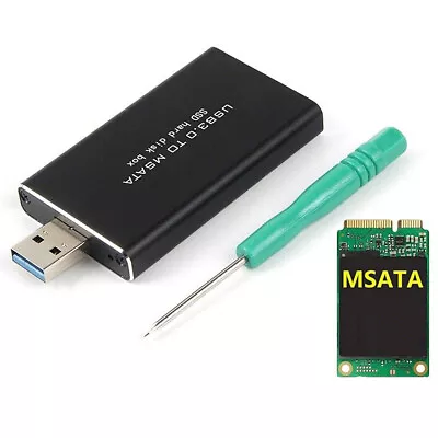 USB 3.0 To MSATA SSD Hard Disk Box Converter Adapter Enclosure External Case • $13.50