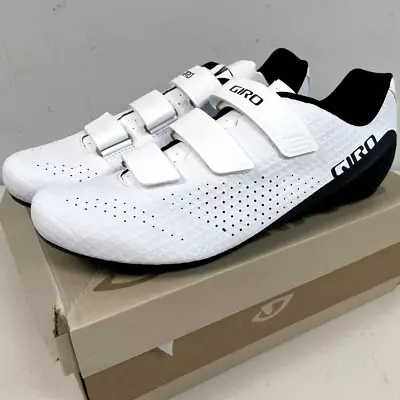NEW! GIRO Stylus Men's Road Cycling Shoes SPD - WHITE - Size EU 44 - OPEN BOX • $59.95