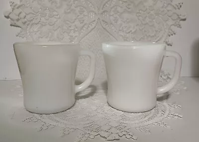 2 Vintage Federal Coffee Mugs Cup White Milk Glass Heat Proof USA • $7