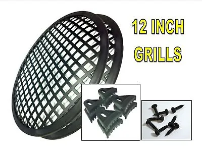 12  Inch Waffle Subwoofer Speaker Grill Comes W/ Screws & Clips (2 Grills) • $18.26