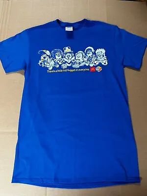 Authentic New McDonald’s Kerwin Frost Mcnuggets Crew 2023 Employee T Shirt Blue • $16.99