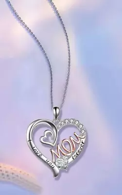 Brand New - Mom Heart Pendant Necklace - NEW • $4