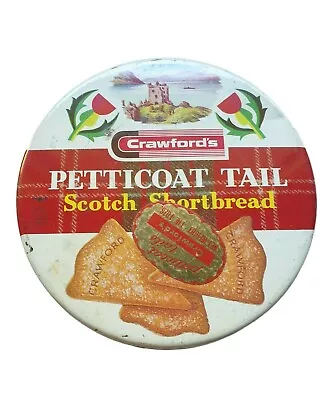 Crawfords Petticoat Tail Scotch Shortbread Biscuit Tin Vintage Scottish Ad • $24.95