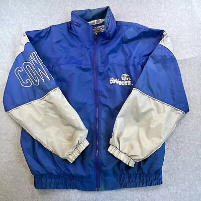 Vintage Starter Dallas Cowboys Jacket Mens XL Blue Full Zip Long Sleeve Adult • $48.88