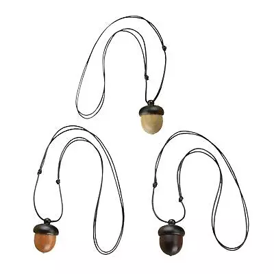 Screwable Ebony Acorn Necklace Pendant Jewelry Wishing Retro • £5.63