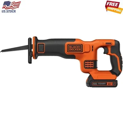 BLACK+DECKER 20V Max Cordless Reciprocating Saw Battery Included BDCR20C • $52.69