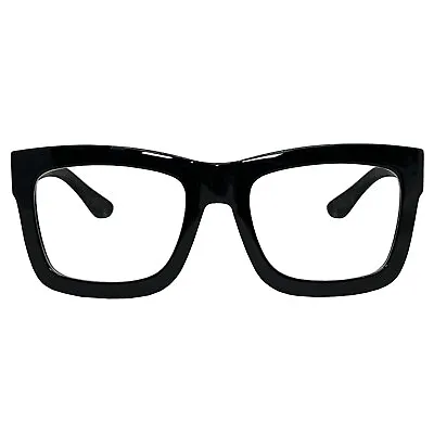 OVERSIZE GLASSES Inspired Frame Square Thick Horn Rimmed Eyeglasses Clear Lens • $16.85