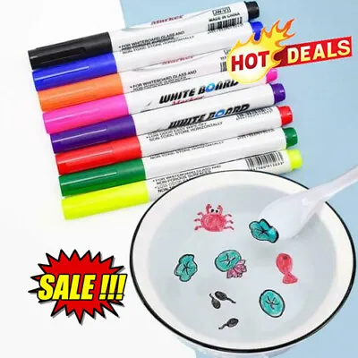 £2.95 • Buy 12 Colors Magical Water Painting Whiteboard Pen PVC Non-toxic Erasable