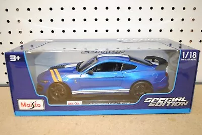 1/18 Maisto 2020 Ford Mustang Shelby GT500 - Blue • $24.99