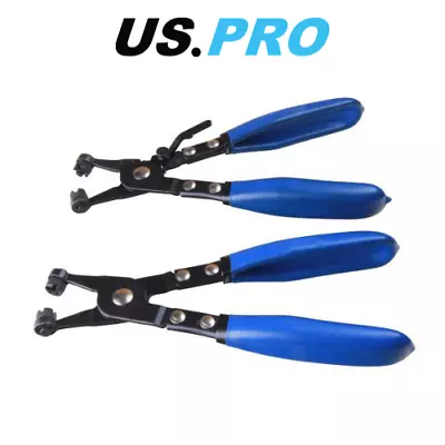 £10.70 • Buy US PRO 2PC Hose Clamp Pliers Set V & Cross Slot Jaws Clip Oil Pipe Engine Pliers