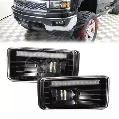 For Chevy Silverado 1500 2500 HD 3500HD Tahoe Left Right LED Fog Lights DRL Kit • $74.99