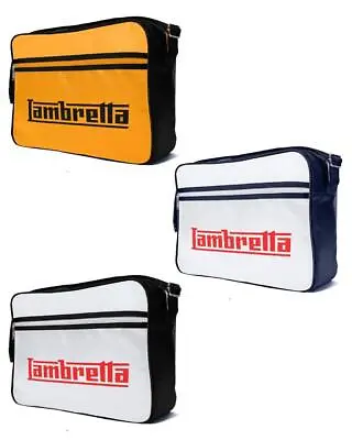 Lambretta Retro Flight Bag Navy/White Black/Mustard Black/White New In • £40