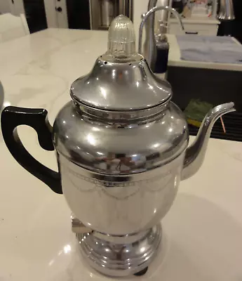 Vintage Chrome Farberware Coffee Percolator No. 208 NO CORD • $25