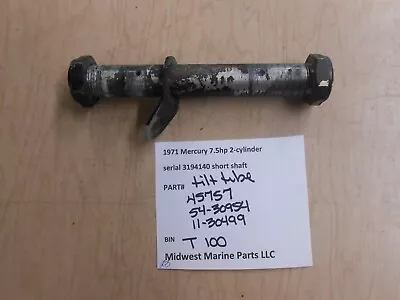 45757 54-30954 11-30499 Mercury 1971 7.5hp Outboard Motor Tilt Tube T100 • $23