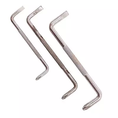 3Pc Offset Screwdrivers Cranked Right Angle Angled Bent Double Ended Wrench Set • £3.99