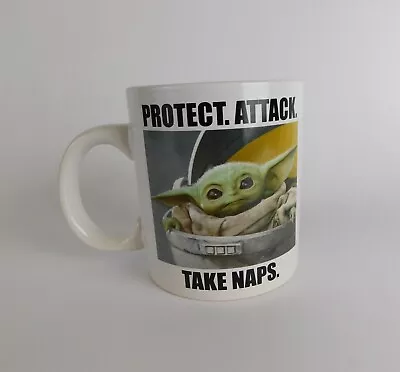 Star Wars Mandalorian Baby Yoda Grogu The Child Ceramic Mug Attack Take Naps • $10