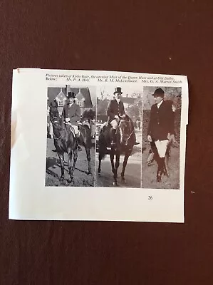 A2k Ephemera 1960s Leicester Society Picture Quorn Hunt Kirby Gate P A Holt • £2.65