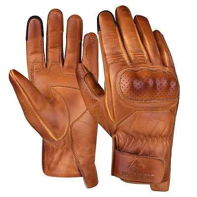  Wax Motorcycle Gloves Premium Quality Motorbike Touring ATV Quad Bike • £17