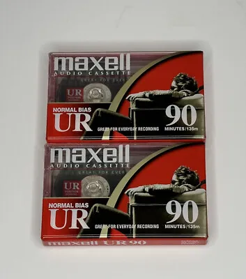 Brand New 2 Pack - Maxwell UR90 Audio Cassette Tapes - 90 Minutes Blank Sealed • $9.99