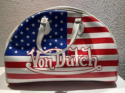 Vintage Von Dutch Bowling USA Flag Bag Purse Y2K • $129.99