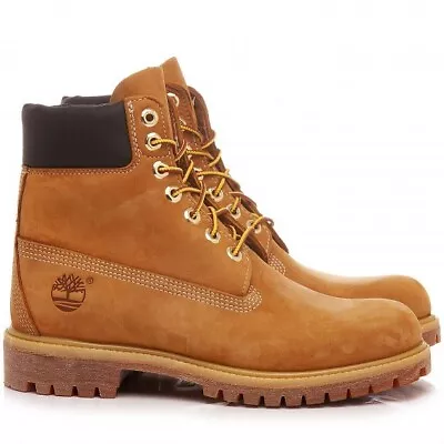 Timberland Men's 6 Inch Premium Waterproof Boots Wheat Nubuck Men’s Medium Sizes • $125