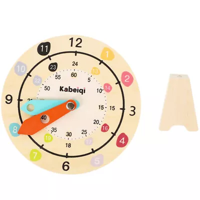  Clock Teaching Toy Wooden Child Montessori Homeschool Math Learning • $10.89