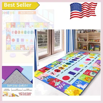 Soft Polyester Educational Area Rug For Kids' Playroom - Portable Learning Space • $59.99