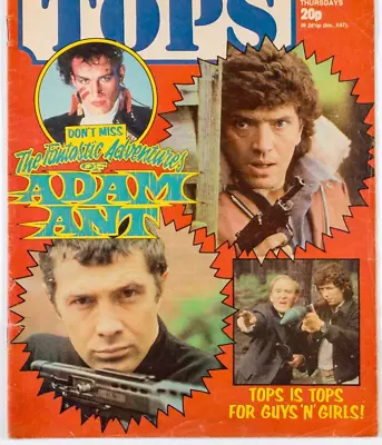 ADAM ANT LEWIS COLLINS MARTIN SHAW PAMELA ANDERSON GARY NUMAN FIZZ Tops Magazine • £95