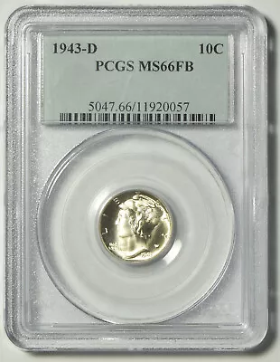 1943-D Mercury Dime PCGS MS-66 FB #20057 • $59.95