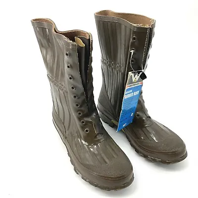 Weather Rite Mens Insulated Rubber Boots Size 8 Steel Shank NWT • $39.99