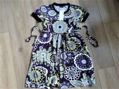 Designer Children's Pampolina PJE Edition Girls Plum Flowered Dress EU 158   • £11.99