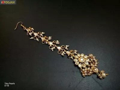 Most Beautiful Indian Kundan Jewelry Beaded Tika Tikka Matha Patti Ethnic New 46 • $12.25