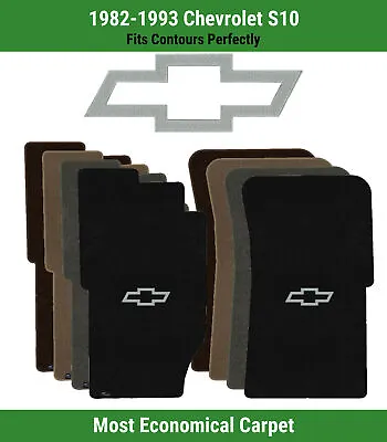 Lloyd Velourtex Front Mats For '82-93 Chevy S10 W/Silver Outline Chevy Bowtie • $138.99