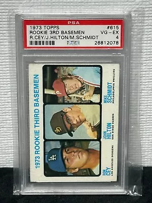 Mike Schmidt 1973 Topps Rookie Baseball Card #615 PSA 4Philadelphia Phillies • $96