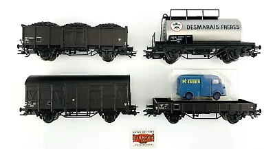 JM428 - Marklin H0 44900 - Set Of 4 Goods Wagons Classics SNCF • $79.36